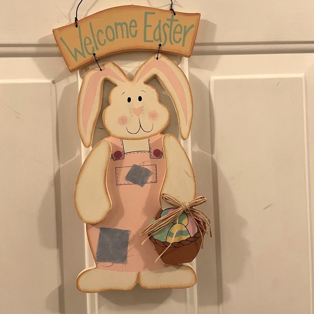 Welcome Easter Wooden Door Hanger